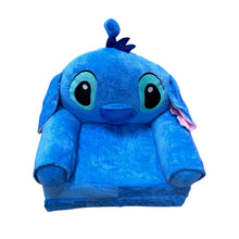 Fotoliu Extensibil Stitch de Pluș pentru Copii, Albastru, 80cm.