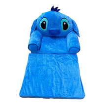 Fotoliu Extensibil Stitch de Pluș pentru Copii, Albastru, 80cm.