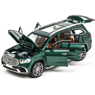 Mașinuță Metalică Tip Mercedes GLS63 AMG 1:24 – 3 Sunete, Uși, Capotă și Portbagaj Mobile