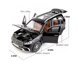 Mașinuță Metalică Tip Mercedes GLS63 AMG 1:24 – 3 Sunete, Uși, Capotă și Portbagaj Mobile