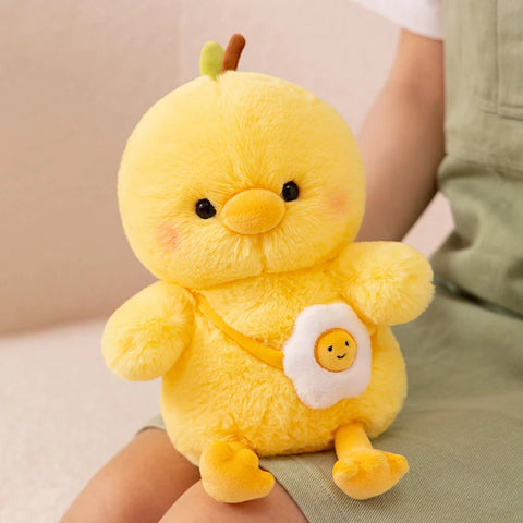 Puișor de Pluș Adorabil cu Gentuță, Galben – Jucărie pentru Copii, 30cm.