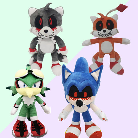 Set 4 Jucarii de Plus Sonic X, Ariciul si Prietenii, 30cm.