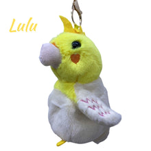 Jucarie de tip Breloc, Papagal care Ciripeste si Imita Vocea, 12-14cm.