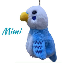 Jucarie de tip Breloc, Papagal care Ciripeste si Imita Vocea, 12-14cm.