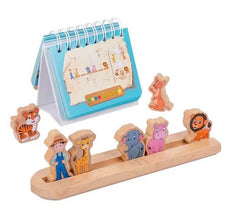 Joc educativ din lemn Arca lui Noe – Puzzle cu provocări logice