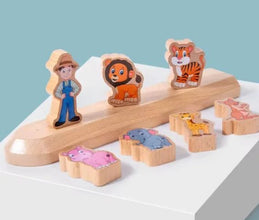 Joc educativ din lemn Arca lui Noe – Puzzle cu provocări logice