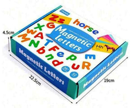 Alfabetar din Lemn cu Litere Magnetice – Set Educativ 52 Piese