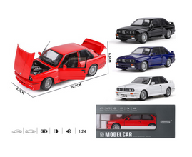 Mașinuță BMW M3 E30 din 1988, dimensiune 1:24, din Metal – Bburago