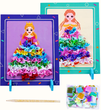 Joc creativ Broderia păpușii – Set cu 2 tablouri din lemn