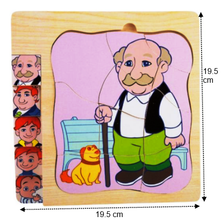 Set 5 Puzzle din Lemn – Evoluția Umană „Bunicul”