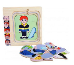 Set 5 Puzzle din Lemn – Evoluția Umană „Bunicul”
