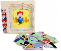 Set 5 Puzzle din Lemn – Evoluția Umană „Bunicul”