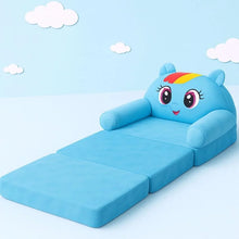 Fotoliu de Pluș Extensibil pentru Copii, tip Unicorn Turcoaz, 100cm.