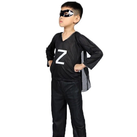 Costum Halloween de Copii, Cavalerul Zorro, set cu Masca si Pelerina