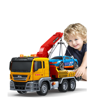 Camion de Remorcare de Jucărie 1:14 – Fricțiune, Platformă Mobilă, Lumini