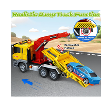 Camion de Remorcare de Jucărie 1:14 – Fricțiune, Platformă Mobilă, Lumini