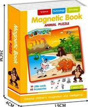 Carte Magnetică Educativă cu Animale– Set de 62 magneți pentru copii
