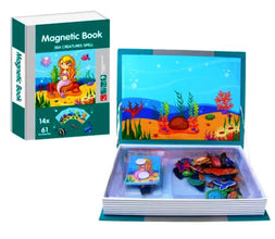 Carte Magnetică tip Animale Marine – 61 de Magneți Educaționali pentru Copii