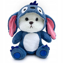 Jucarie de Plus, Ursulet Imbracat in Stitch, set cu Paturica, 55x30cm.