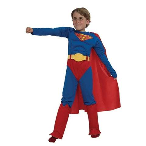 Costum Halloween de Copii, Supererou Superman, set cu Pelerina si Masca