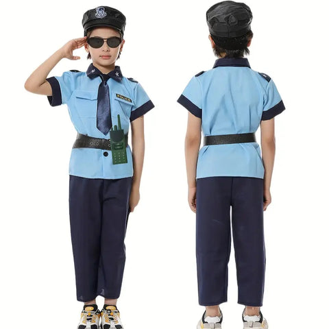 Costum set Halloween de copii, Politist, 6 piese.