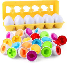 Set 12 Ouă pentru Sortare Geometrică – Joc Educativ