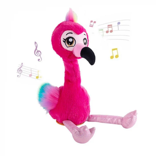 Flamingo Interactiv, Jucarie de Plus, Imita Vocea ta, Canta si Danseaza pe Muzica