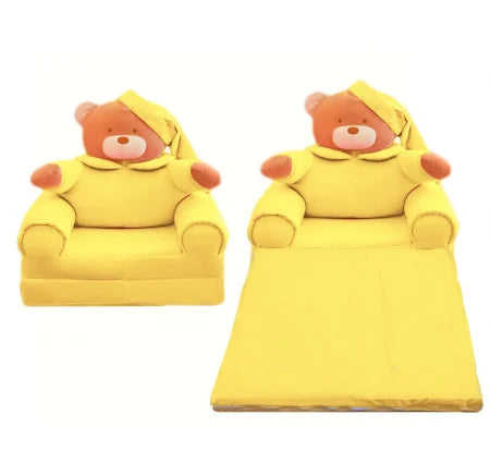 Fotoliu de Plus Extensibil pentru Copii – Design Ursuleț Teddy