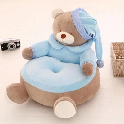 Fotoliu de Plus pentru Copii – Design Ursuleț Teddy Albastru