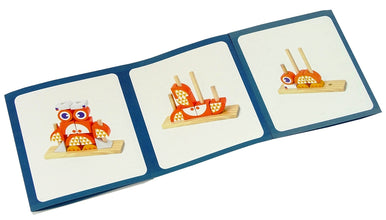 Set Cuburi Puzzle Lemn cu Vulpe – Joacă Inteligentă pentru Cei Mici