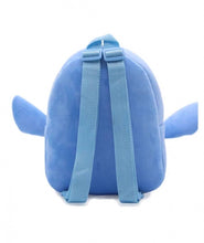 Ghiozdan Pufos Stitch Albastru 28×25cm + Rechizite Cadou