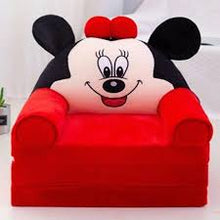 Fotoliu de Pluș Extensibil pentru Copii, Mickey Mouse Rosu, 80cm.