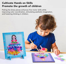 Joc creativ Broderia păpușii – Set cu 2 tablouri din lemn