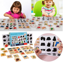 Joc de Asociere Umbre din Lemn – Joc Educativ, 40 Piese