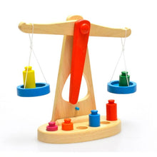 Balanță cu Greutăți din Lemn - Joc de Echilibru Educativ