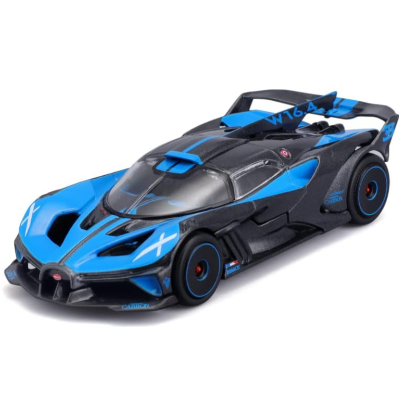 Mașinuță Metalică Bugatti Bolide 1:24 – Uși Deschizabile, Lumini LED, Funcție Spray