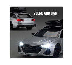 Audi RS6 – Mașinuță Die-Cast Metalică Pull Back pentru Copii, 25cm.