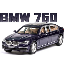 Mașinuță Limuzină BMW Seria 7, 760Li V12 1:24 Metalică cu Muzică și Lumini