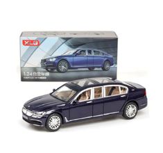Mașinuță Limuzină BMW Seria 7, 760Li V12 1:24 Metalică cu Muzică și Lumini