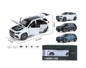 Jucarie Mașinuță Mercedes Benz GLE 350 din Metal – Lumini, Sunete Realiste, Pull-Back, Uși Mobile