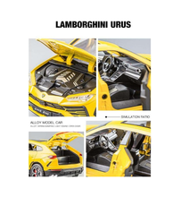 Jucărie Mașinuță Lamborghini Urus 1:24 din Metal – Fum, Lumini, Sunete, Pull-Back