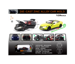 Mașinuță BMW M4, – Uși Deschizabile, Motor Vizibil, Sunet și Lumină, 1:24