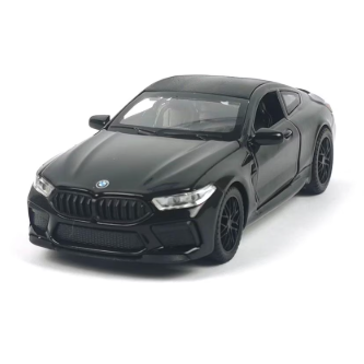 Mașină de Jucărie BMW M8 Metalică– Lumini, Sunete, Uși care se deschid, 16 cm.