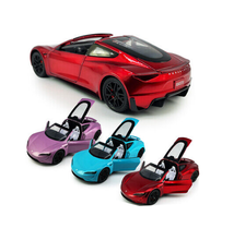 Mașinuță Metalică Tesla Roadster la Scară 1:24 – Model Realist, cu sunete și lumină