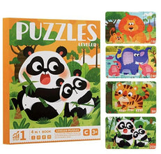 Puzzle Magnetic Animale – Set 4 Bucăți, Jucărie Educativă și Creativă
