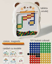 Joc Educativ Mozaic Magnetic  – 101 Butoni Magnetici + Creion Magnetic