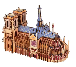 Puzzle 3D din Lemn Notre-Dame Paris – Machetă Arhitecturală