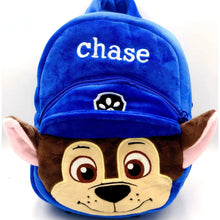 Ghiozdan pufos tip Catelus Albastru, 28cm.