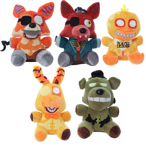 Set 5 Jucarii de Plus Five Nights at Freddy's FNAFA, 25 cm.