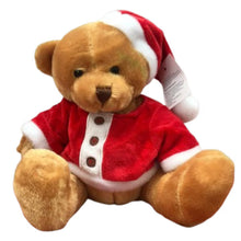 Jucarie de Plus, Ursulet Imbracat in Mos Craciun, Pufos si Moale, 21cm.